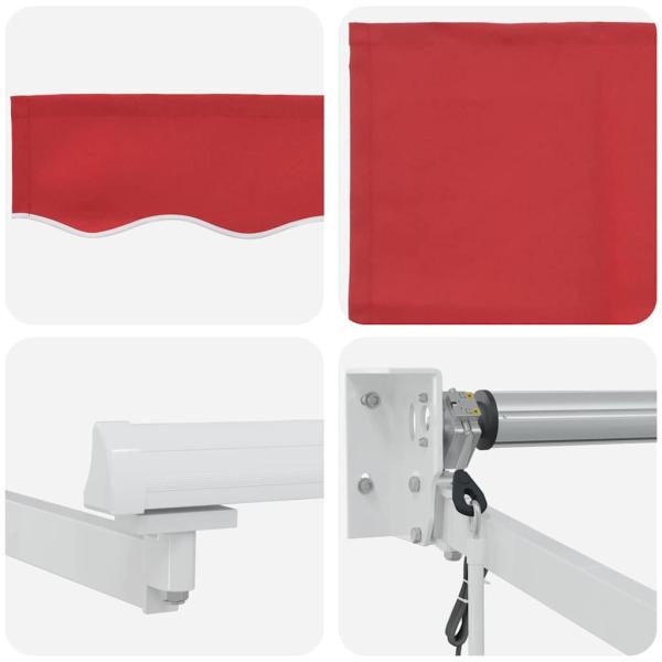 Automatische Einziehbare Markise Rot 400x300 cm, Markisen-Ersatzgewebe für 4x3 m Rahmen Rot