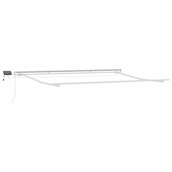 Manuelle einziehbare Markise mit LED Orange und Braun 400x350 cm