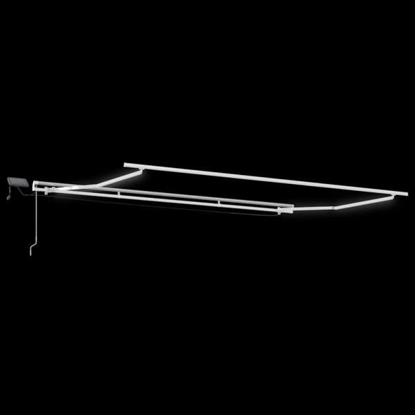 Manuelle einziehbare Markise mit LED Orange und Braun 400x350 cm