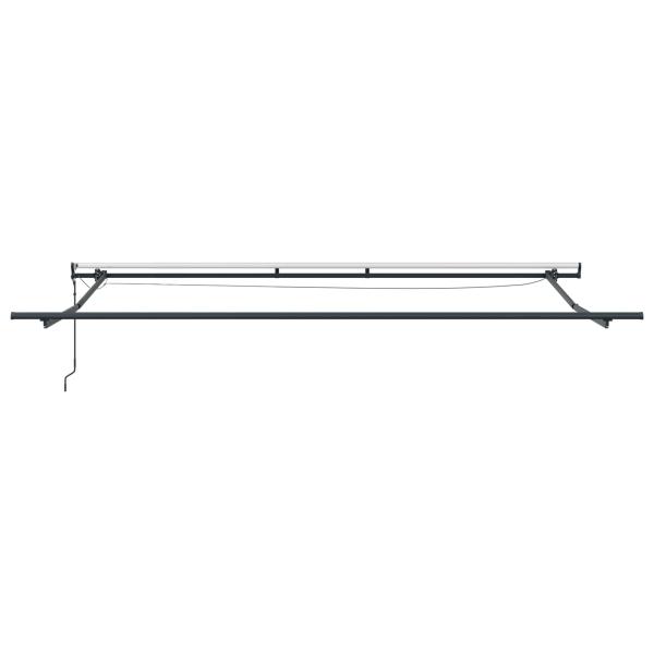 Automatische Einziehbare Markise mit LED Weiß 400x350 cm, Markisen-Ersatzstoff für 4x3.5 m Rahmen Weiß