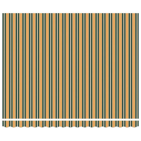 Automatische einziehbare Markise Grün und Gelb 400x350 cm, Markisenersatzstoff für 4x3,5 m Rahmen Grün und Gelb
