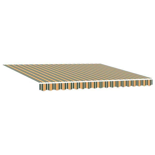 Automatische einziehbare Markise Grün und Gelb 400x350 cm, Markisenersatzstoff für 4x3,5 m Rahmen Grün und Gelb