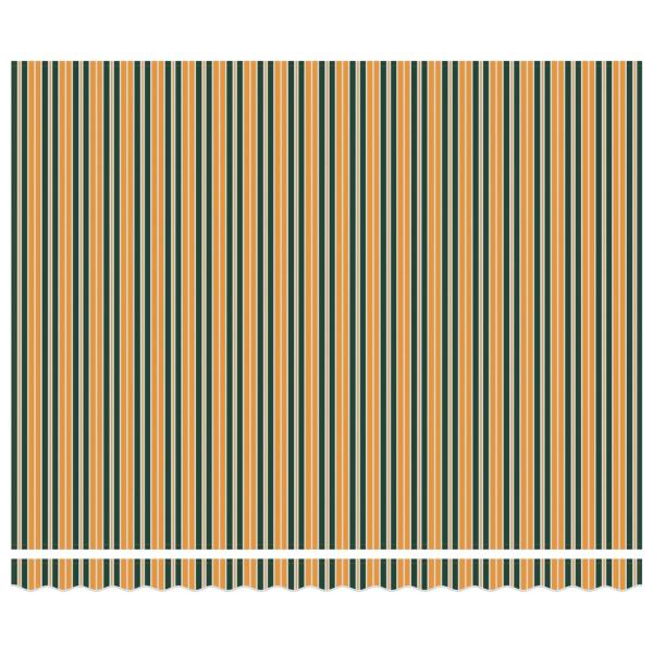 Automatische einziehbare Markise Grün und Gelb 400x350 cm, Markisenersatzstoff für 4x3,5 m Rahmen Grün und Gelb