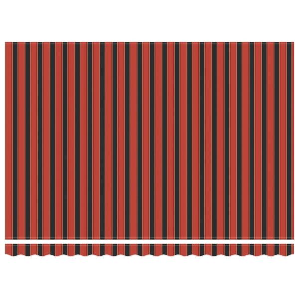 manuelle einziehbare Markise in Orange und Braun, 450x300 cm