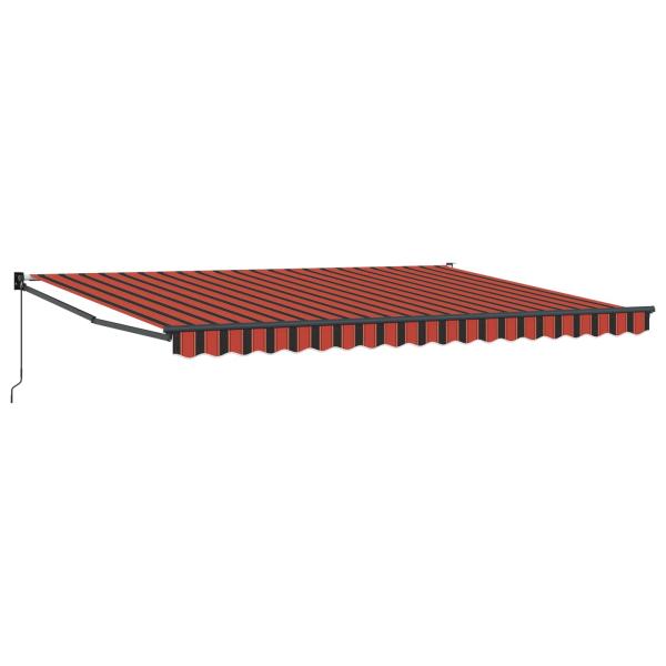 Ausziehbare Markise Orange und Braun 450 x 300 x 165 cm