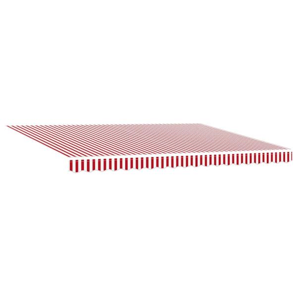 manuelle einziehbare Markise rot-weiß gestreift 450x300 cm
