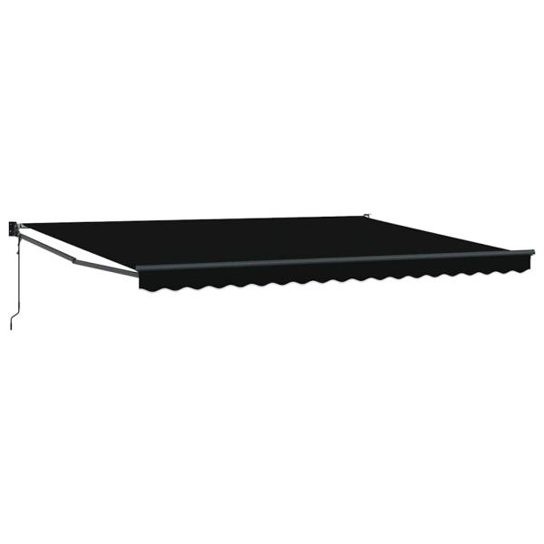 Automatische Einziehbare Markise Schwarz 450x300 cm, Markisen-Ersatzstoff für 4.5x3 m Rahmen Schwarz