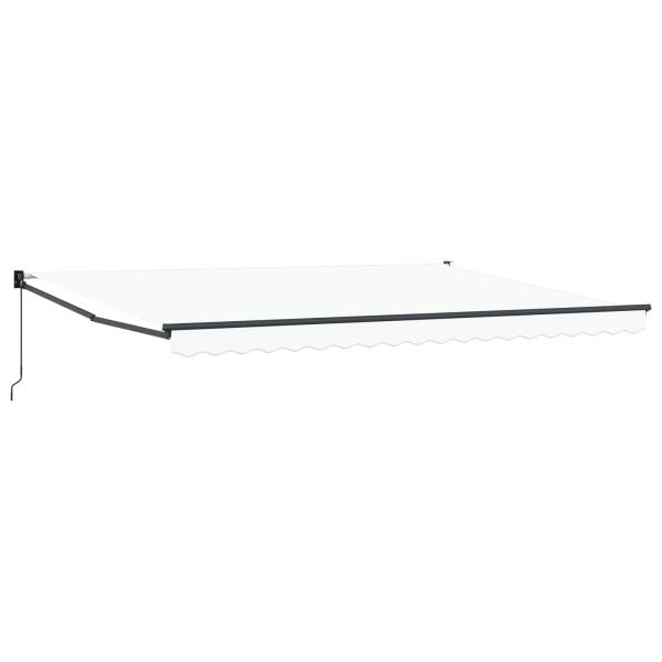 Manuelle Einziehbare Markise Weiß 450x300 cm, Markisen-Ersatzstoff für 4.5x3 m Rahmen Weiß