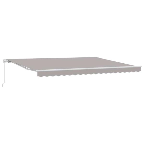 Manuelle Einziehbare Markise Hellgrau 450x300 cm, Markisenersatzstoff für 4,5x3 m Rahmen Hellgrau