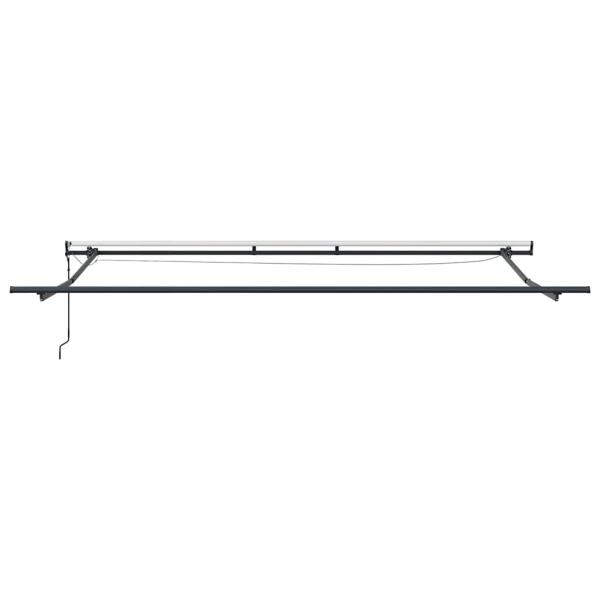 Automatische Einziehbare Markise mit LED Hellgrau 450x300 cm, Markisen Ersatzstoff für 4,5x3 m Rahmen Hellgrau