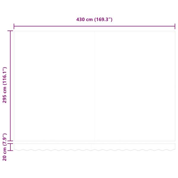 Manuelle Einziehbare Markise Grün und Gelb 450x300 cm, Markisenersatzstoff für 4,5x3 m Rahmen Grün und Gelb