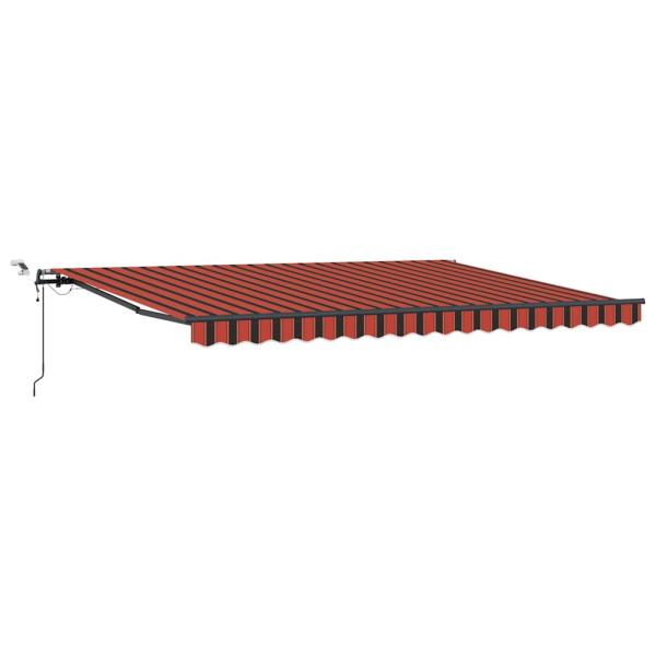 Automatische einziehbare Markise mit LED Orange und Braun 450x350 cm