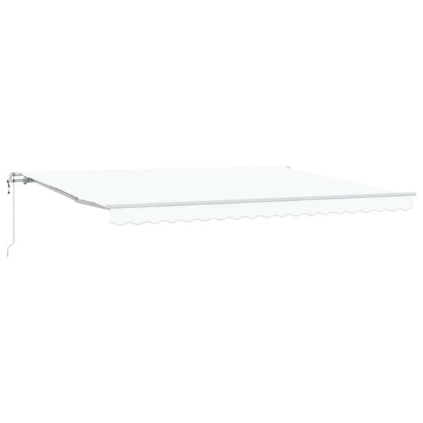 Automatische einziehbare Markise Weiß 450x350 cm, Markisen Ersatzstoff für 4,5x3,5 m Rahmen Weiß