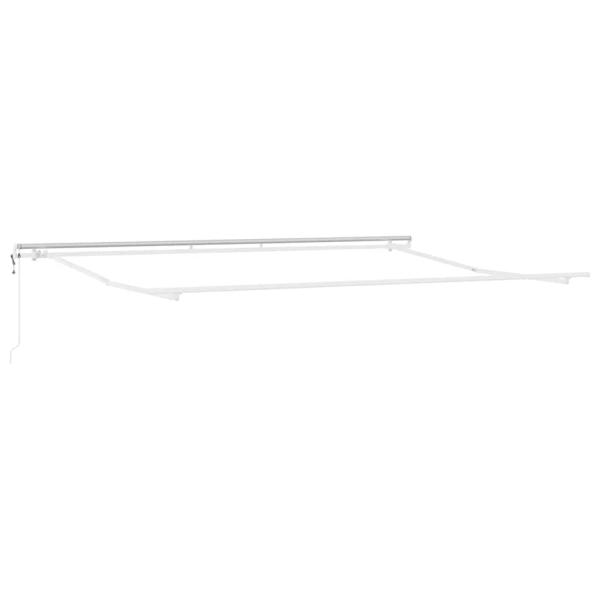 Automatische einziehbare Markise Weiß 450x350 cm, Markisen Ersatzstoff für 4,5x3,5 m Rahmen Weiß