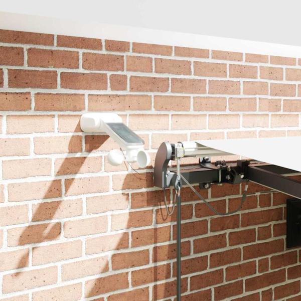 Automatische einziehbare Markise mit LED Weiß 450x350 cm, Markise Ersatzstoff für 4.5x3.5 m Rahmen Weiß