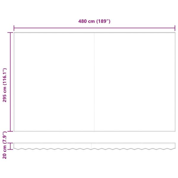 Automatische Einziehbare Markise Rot und Weiß Gestreift 500x300 cm