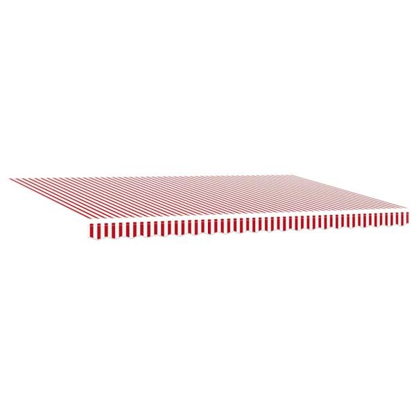 Manuelle einziehbare Markise Rot und Weiß Streifen 500x300 cm