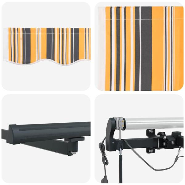 Automatische Einziehbare Markise mit LED Mehrfarben-Streifen 500x300 cm