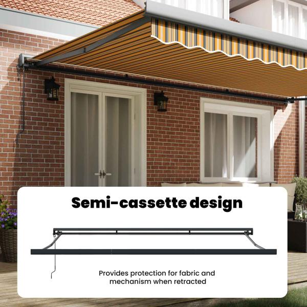 Automatische einziehbare Markise Multicolor Streifen 500x300 cm