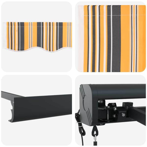 Automatische einziehbare Markise Multicolor Streifen 500x300 cm