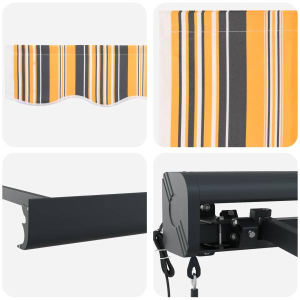Automatische einziehbare Markise Multicolor Streifen 500x300 cm