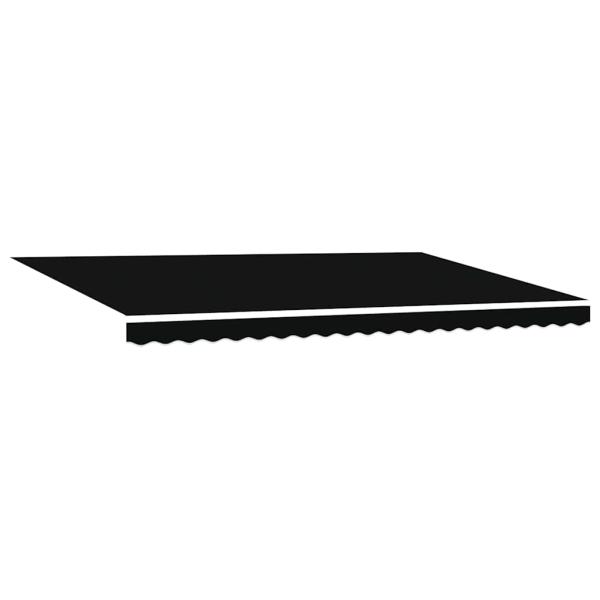 Manuelle Einziehbare Markise Schwarz 500x300 cm, Markisen Ersatzstoff für 5x3 m Rahmen Schwarz