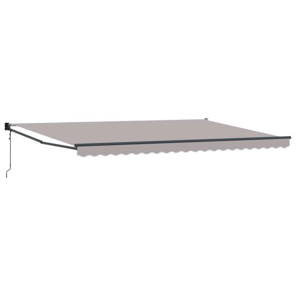 Automatische Einziehbare Markise Helles Grau 500x300 cm, Markisenersatzstoff für 5x3 m Rahmen Helles Grau