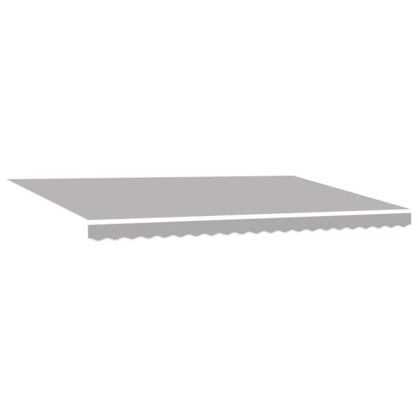 Automatische Einziehbare Markise Hellgrau 500x300 cm, Markisen-Ersatzstoff für 5x3 m Rahmen Hellgrau