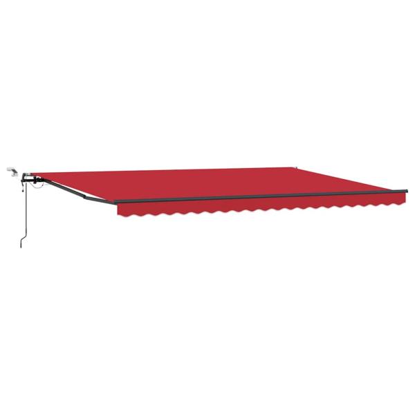 Automatische Einziehbare Markise mit LED Rot 500x300 cm, Markisen Ersatzstoff für 5x3 m Rahmen Rot
