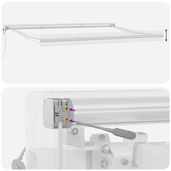 Automatische Einziehbare Markise Grün und Gelb 500x300 cm, Markisen-Ersatzstoff für Rahmen 5x3 m Grün und Gelb