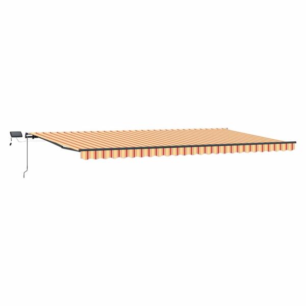 Manuelle Einziehbare Markise mit LED Gelb und Orange 600x300 cm