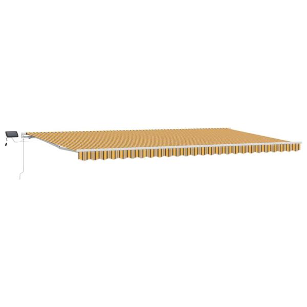 Manuelle einziehbare Markise mit LED Mehrfarbigen Streifen 600x300 cm
