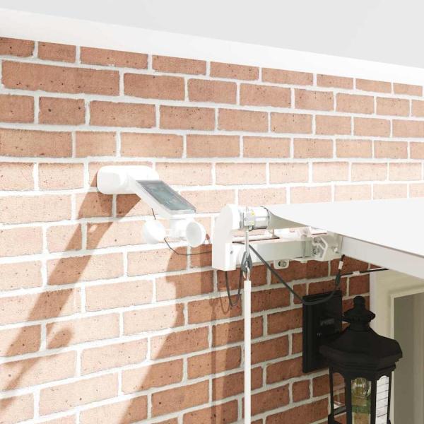 Automatische Einziehbare Markise mit LED Weiß 600x300 cm, Markisenersatzstoff für 6x3 m Rahmen Weiß