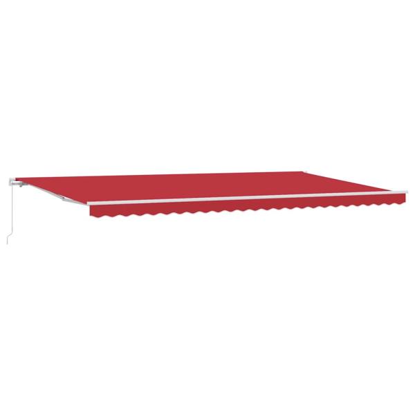 Manuelle Einziehbare Markise Rot 600x300 cm, Markisenersatzstoff für 6x3 m Rahmen Rot