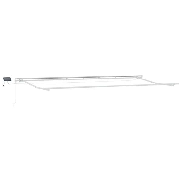 Manuelle Einziehbare Markise mit LED Rot 600x300 cm, Markise Ersatzstoff für 6x3 m Rahmen Rot