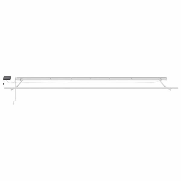 Manuelle Einziehbare Markise mit LED Rot 600x300 cm, Markise Ersatzstoff für 6x3 m Rahmen Rot