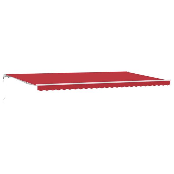 automatische einziehbare Markise Rot 600x300 cm, Markisenersatzstoff für 6x3 m Rahmen Rot