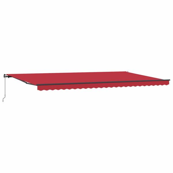 Rote manuelle einziehbare Markise 600x300 cm, Markisen-Ersatzstoff 6x3 m Rot