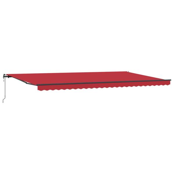 Automatische Einziehbare Markise Rot 600x300 cm, Markisenersatzstoff für 6x3 m Rahmen Rot