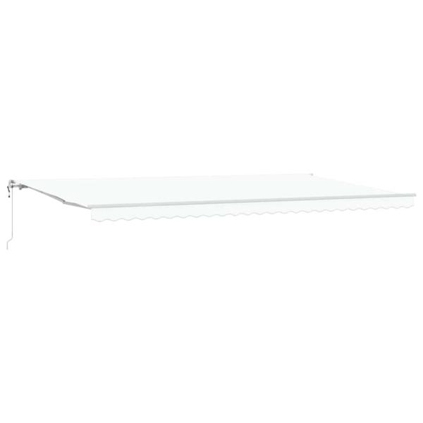 automatische einziehbare Markise Weiß 600x350 cm, Markisentuch für 6x3,5 m Rahmen Weiß