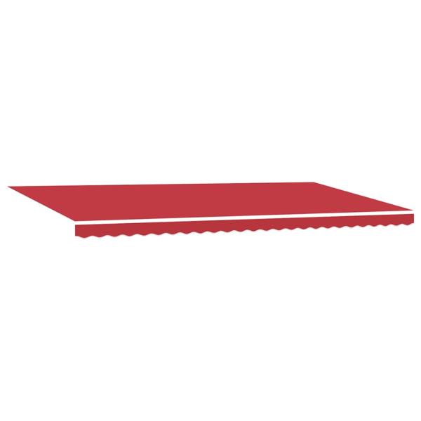 Automatische Einziehbare Markise Rot 600x350 cm, Markisenersatzstoff für 6x3,5 m Rahmen Rot