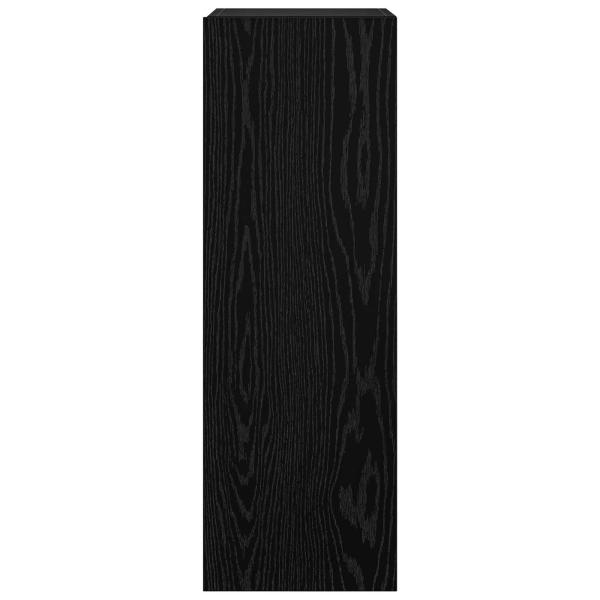 8-teiliges TV-Schrankset Wandmontierte schwarze Eiche Spanplatte, Schwarzer Eichen TV-Ständer 80x30x30 cm aus Spanplatte, Wandmontierte TV-Schränke - 2 Stück schwarze Eiche, 30.5x30x90 cm, aus Spanplatte, TV-Schränke 2 Stück schwarze Eiche 100x30x30 cm Sp