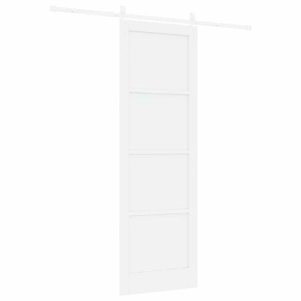 Schiebetür mit Montage-Set Weiß 78x232 cm Massivholz Kiefer, Innentür 'ORKDAL'Weiß 78x232x4 cm Massivholz Kiefer
