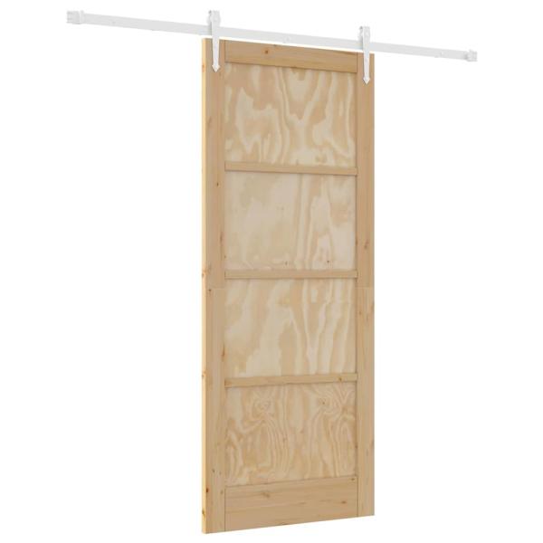 Schiebetür mit Hardware-Set 83x202 cm Massivholzkiefer, Innentür 'ORKDAL'83x202x4 cm Massivholzkiefer