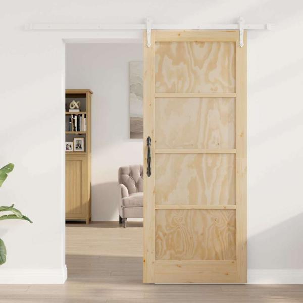 Schiebetür mit Hardware-Set 83x202 cm Massivholzkiefer, Innentür 'ORKDAL'83x202x4 cm Massivholzkiefer