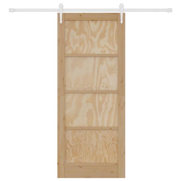 Schiebetür mit Hardware-Set 83x202 cm Massivholzkiefer, Innentür 'ORKDAL'83x202x4 cm Massivholzkiefer