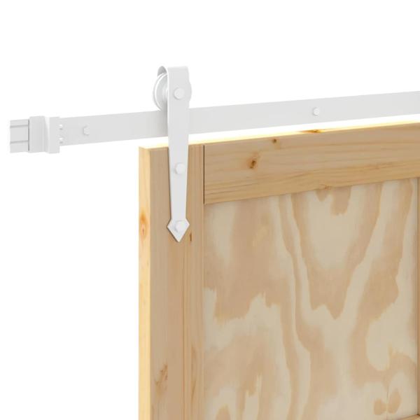 Schiebetür mit Beschlagsatz 83x211 cm Massivholz Kiefer, Innentür 'ORKDAL'83x211x4 cm Massivholz Kiefer