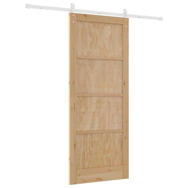 Schiebetür mit Hardware-Set 86x211 cm Massivholz Kiefer, Innentür 'ORKDAL'86x211x4 cm Massivholz Kiefer
