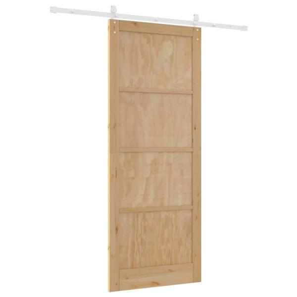 Schiebetür mit Hardware Set 93x232 cm Massivholz Kiefer, Innentür 'ORKDAL'93x232x4 cm Massivholz Kiefer