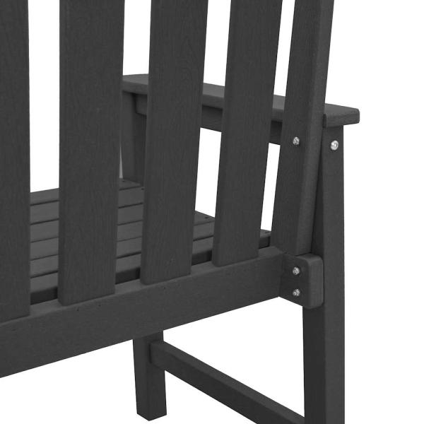 Garten-Essstühle 4 Stück Schwarz 65,5x55,5x88 cm HDPE, Garten-Essstühle 2 Stück Schwarz HDPE